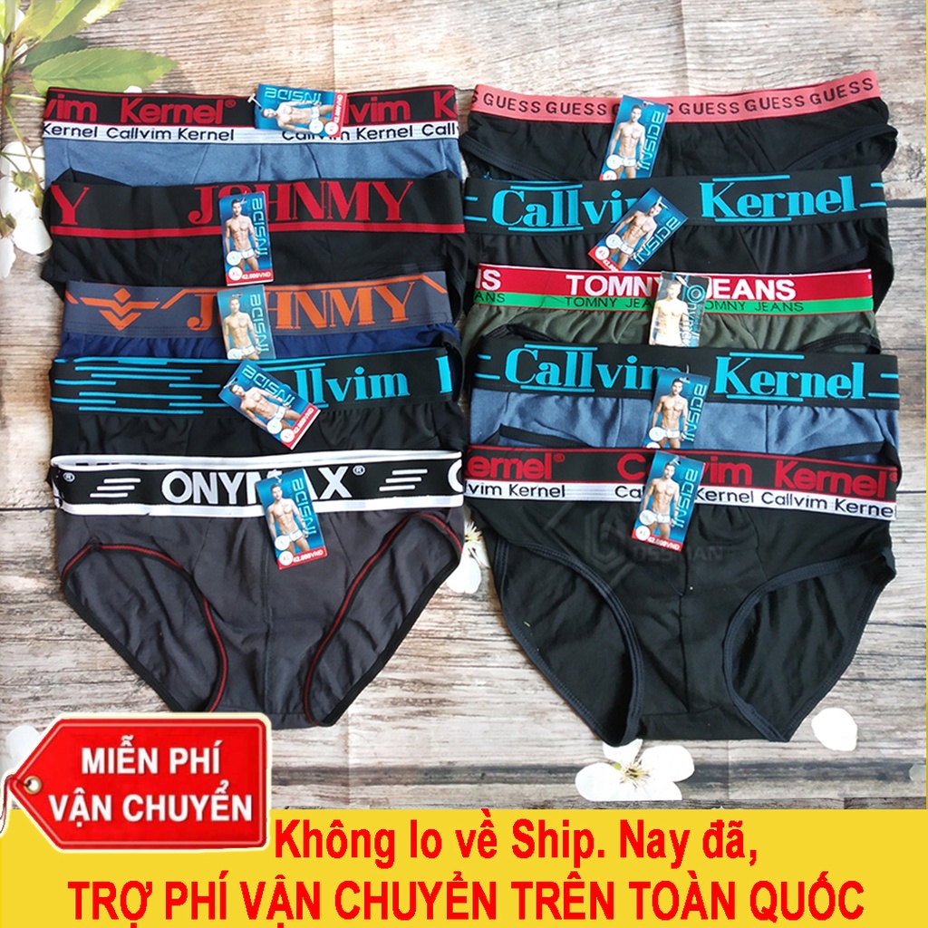 COMBO 10 Quần LÓT Nam - Nhiều Màu và Logo