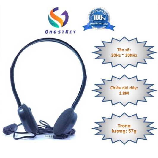 Tai nghe chụp tai chính hãng Genius 1 jack 3.5 HS-200C , tai nghe chụp tai có mic