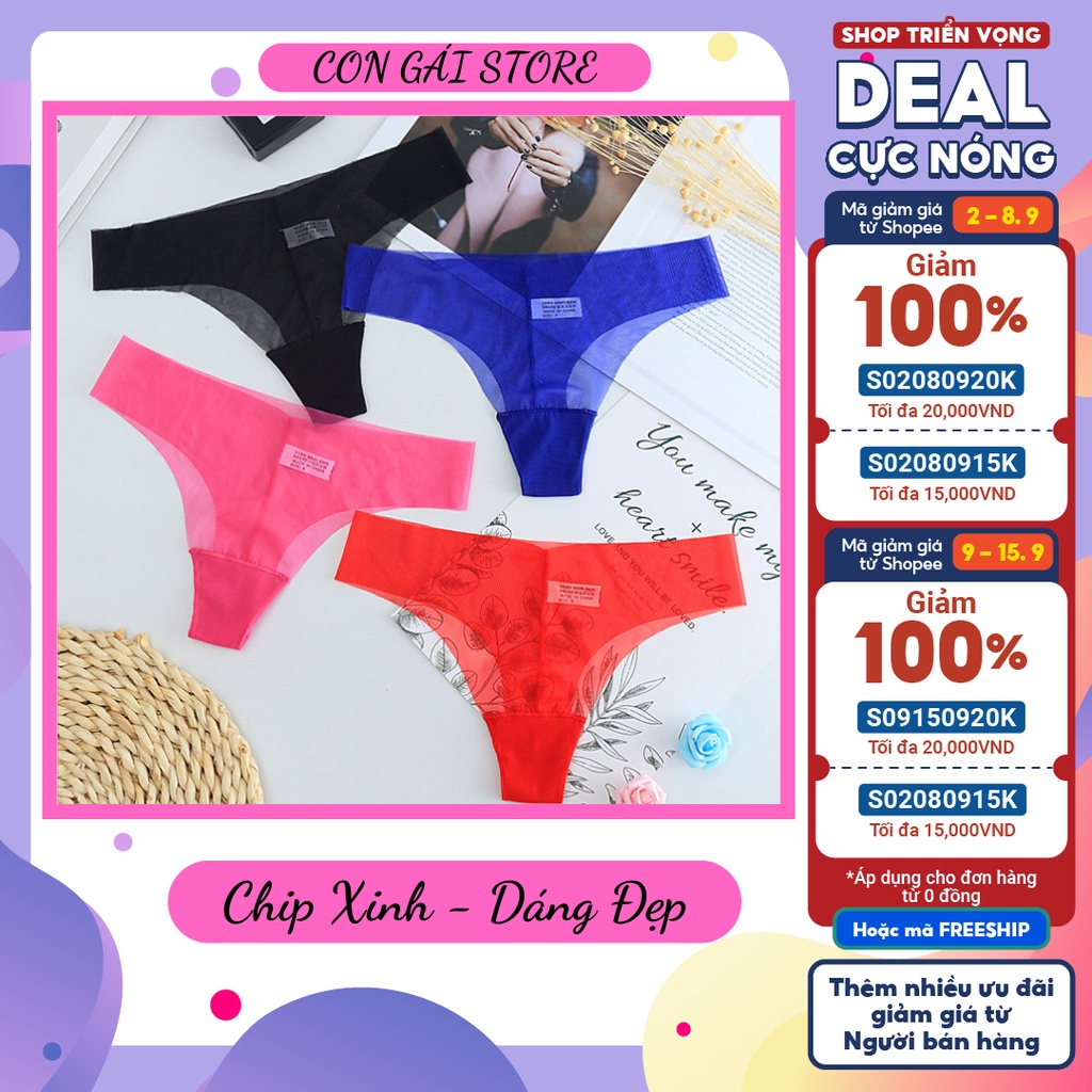 Quần lót lọt khe sexy nữ siêu mỏng xuyên thấu tàng hình không viền TL024 – Con Gái Store