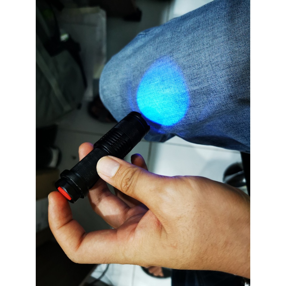 Đèn Uv Led Q5 Bước Sóng 365nm Soi Đá ,Soi Tiền ,Soi Cavet Xe ,Sấy Keo Uv, Kèm Pin