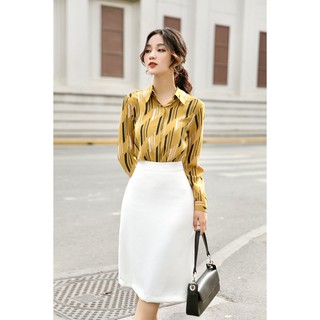 Áo Sơ Mi Lụa Black Yellow