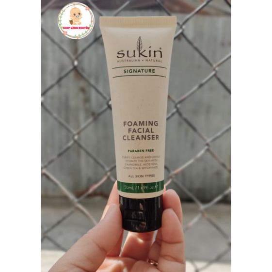 Sữa Rửa Mặt Tạo Bọt Sukin Foaming Facial Cleanser 50ml