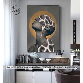 Tranh canvas trang trí CÔ GÁI BÁO ĐỐM