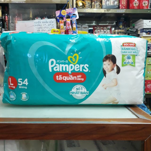 BỈM QUẦN/ TÃ QUẦN PAMPERS L 54 MIẾNG