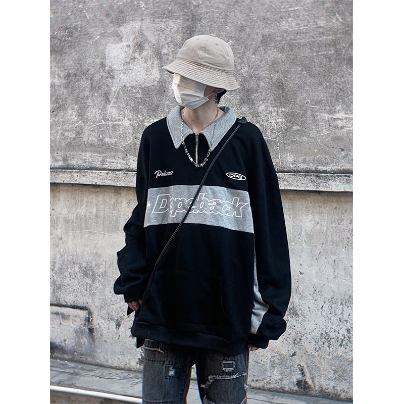 Áo sweater nam ,áo nỉ form rộng có cổ khóa kéo dopeback unisex 2022