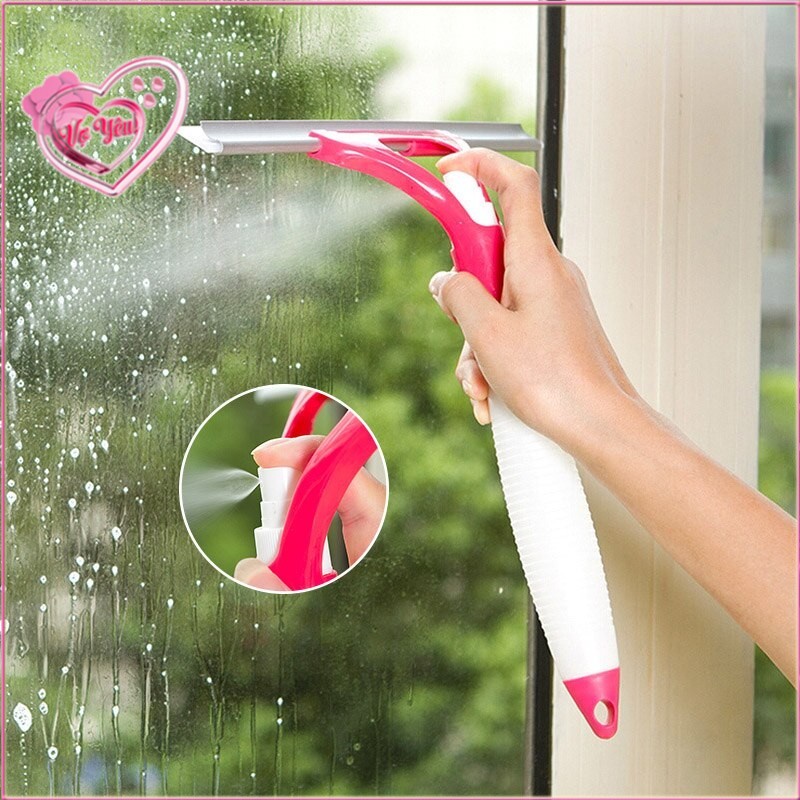 Cây Lau Kính Gạt Kính Có Kèm Bình Xịt, Lau kính nhà cửa, ô tô, xe hơi....