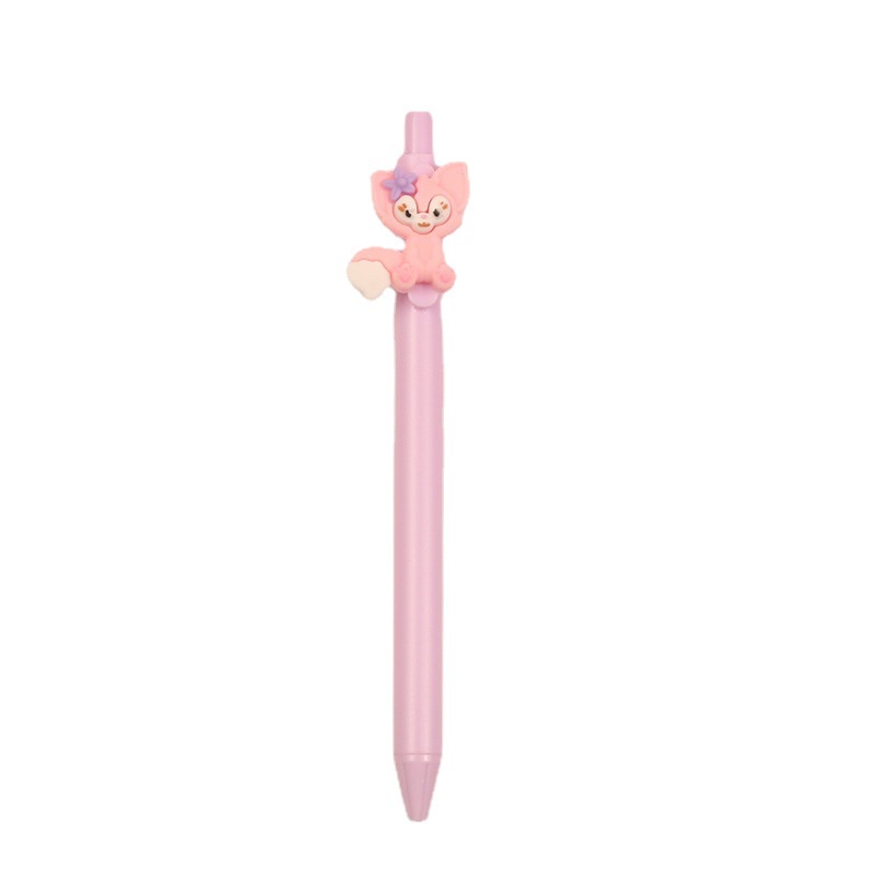 1 Bút Mực Nước Ngòi 0.5mm Màu Đen In Hình Cáo Hoạt Hình Sáng Tạo