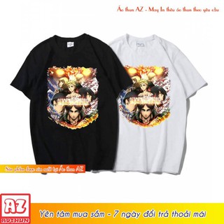 SALE- Áo thun Anime Attack on Titan màu đen và trắng độc đáo - Có size trẻ em M2801