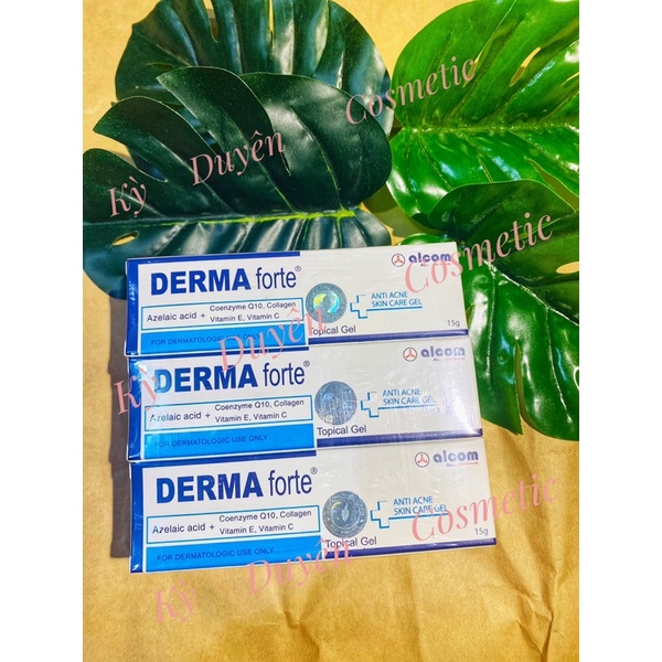 Derma Forte Gel  15g - Mẫu Mới Advanced - Giảm Mụn Trứng Cá, Ngừa Thâm, Mờ Sẹo, Dưỡng Da