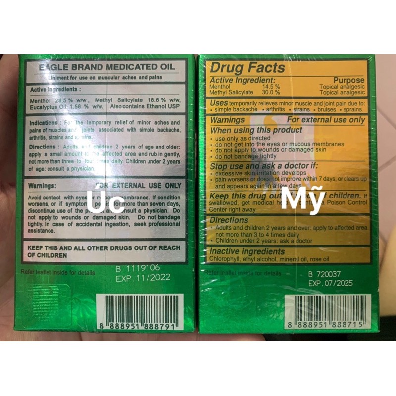 Dầu gió xanh Mỹ