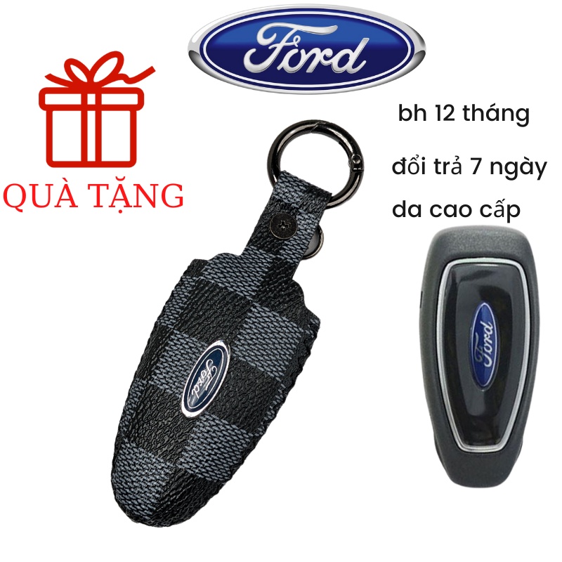 Bao Da Chìa Khóa Ford  Focus, Fiesta, Ecosport 2014-2017 Không Dây