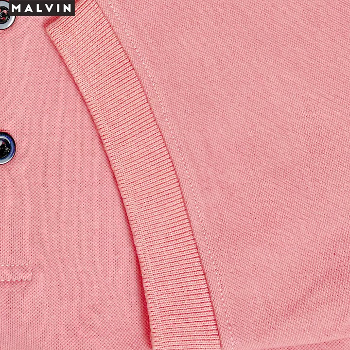 Áo Polo Nam có cổ BASIC màu Hồng vải cotton cá sấu chất đẹp Trẻ Trung Cá Tính MALP009 - Malvin Official | BigBuy360 - bigbuy360.vn