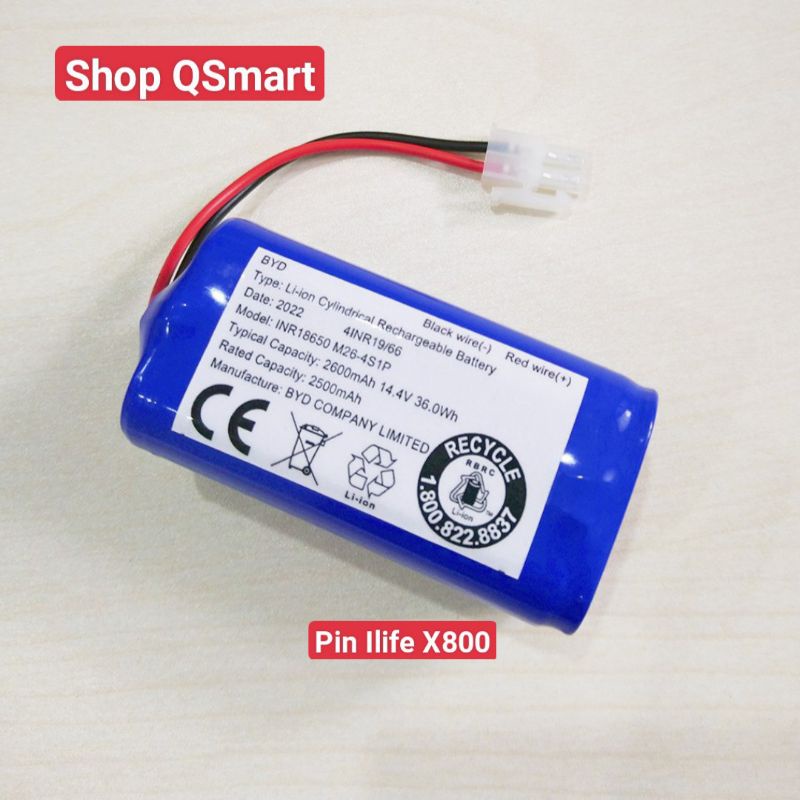 Pin robot ILIFE X800 nhập khẩu mới 100%