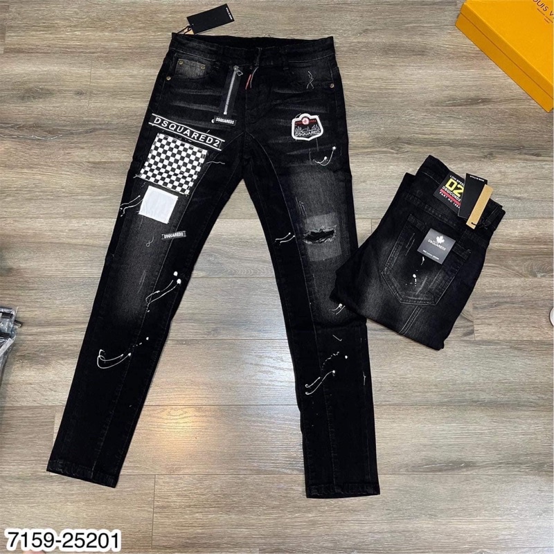 Quần jean nam Dsquared2 khoá lệch cao cấp mới nhất_Video shop quay