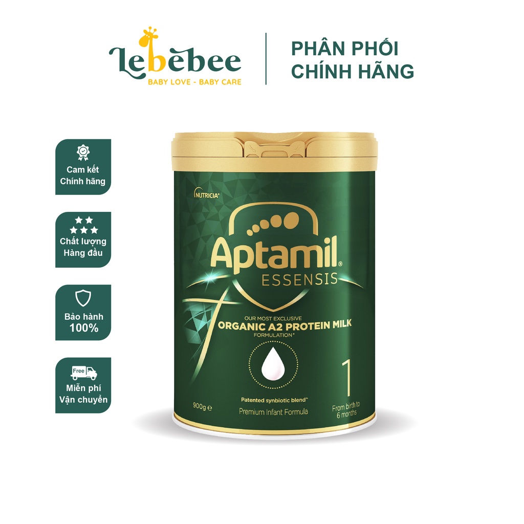 Sữa Aptamil Essensis Organic A2 Protein ÚC (Hộp thiếc xanh 900g)