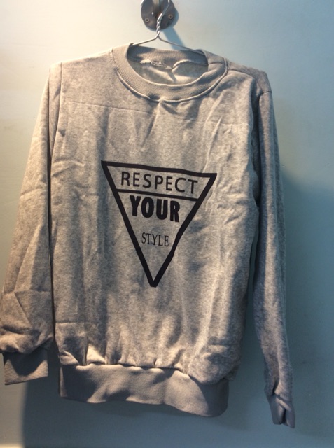 (có Ảnh thật) Áo unisex Sweater in nỉ bông nhiều màu (35-68kg).. word - chữ - tam giác ngược | BigBuy360 - bigbuy360.vn