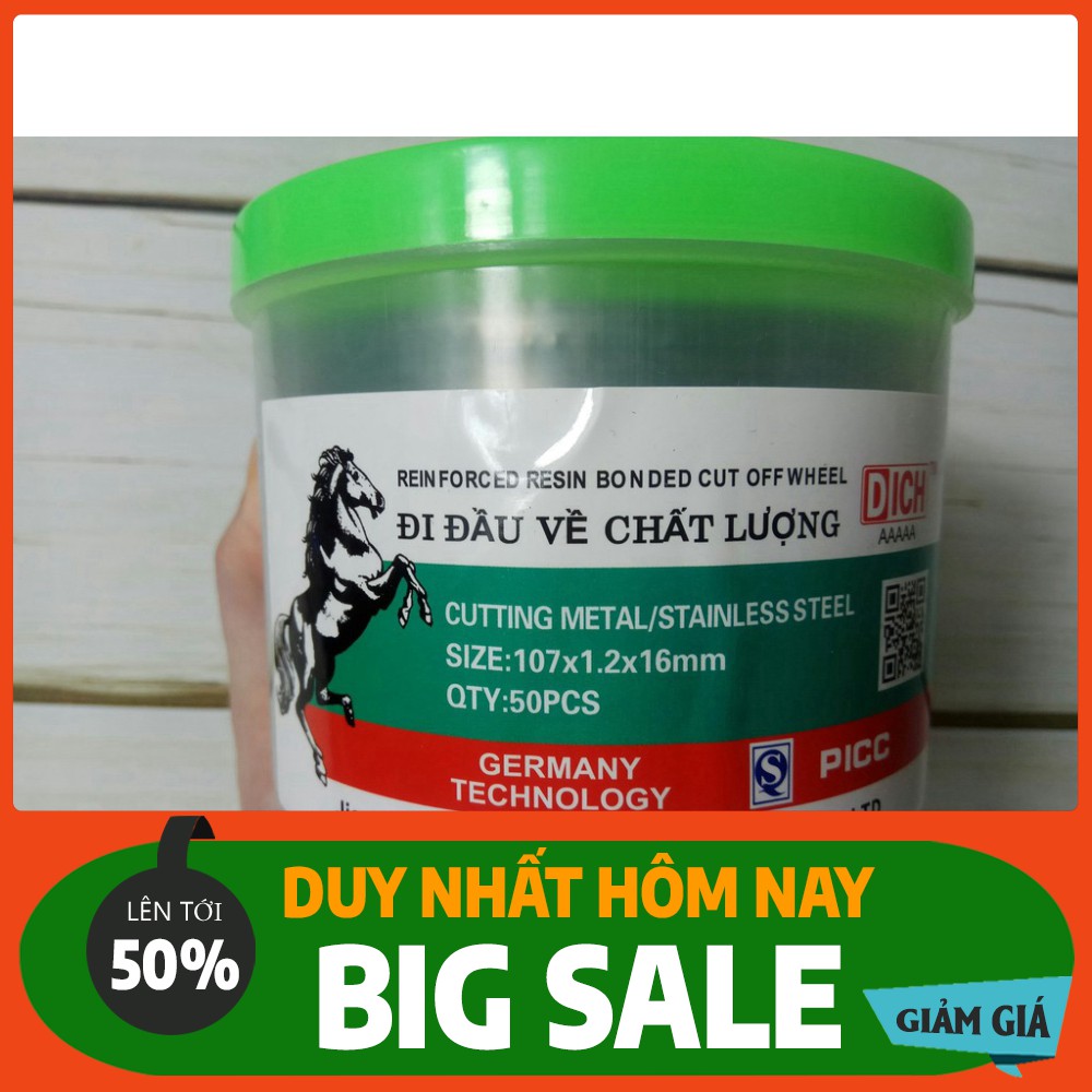 [HÀNG CHÍNH HÃNG] [ ẢNH THẬT]   ĐÁ CẮT 100MM NGỰA XANH 1 HỘP 50 VIÊN  [CHO KHÁCH XEM HÀNG]