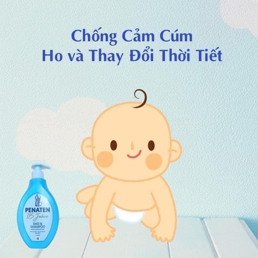 Sữa tắm gội chống cảm cúm Penaten Đức cho bé 2in1