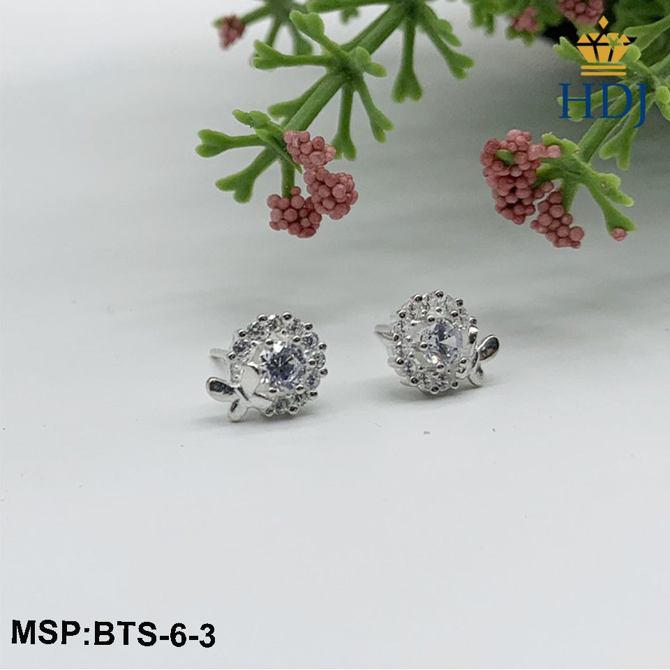 Combo dây chuyền và bông tai bạc Ý 925 Hình Cánh bướm mùa xuân sang trọng trang sức cao cấp HDJ mã BTS-6-3 Hàng HOT