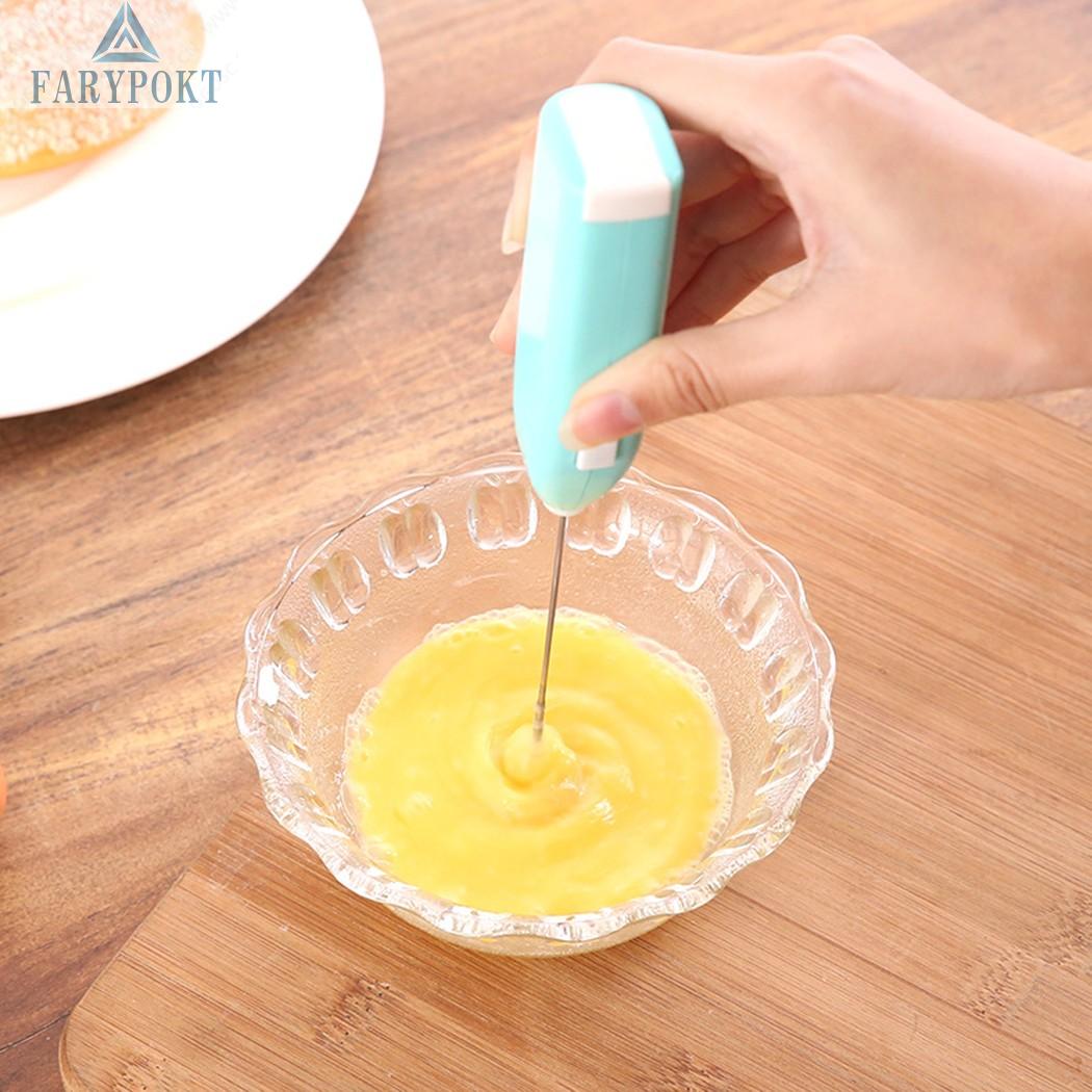 Stirrer Solid Color Battery Electric Handheld PP+stainless Steel Portable