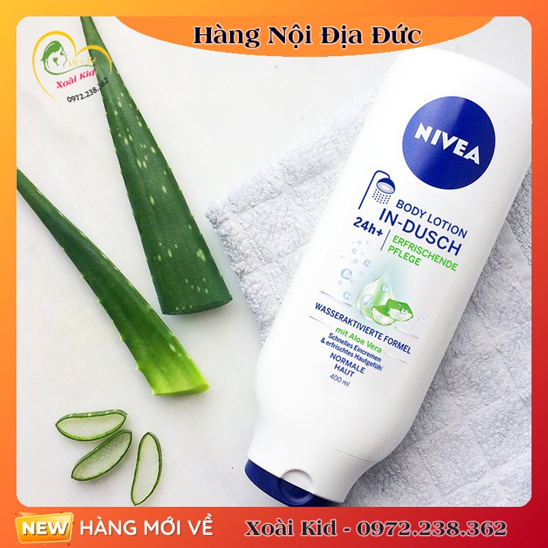 [auth] Kem xả tắm và dưỡng trắng toàn thân Nivea 400ML – Nội địa Đức Đủ BILL [Hot]