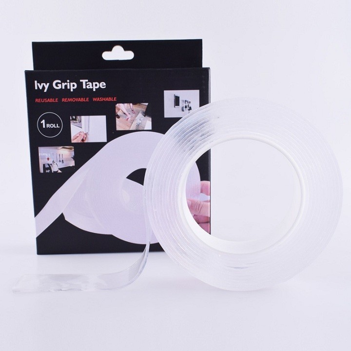 Băng keo 2 mặt trong suốt Ivy Grip Tape siêu chắc siêu dính(Retoanquoc)