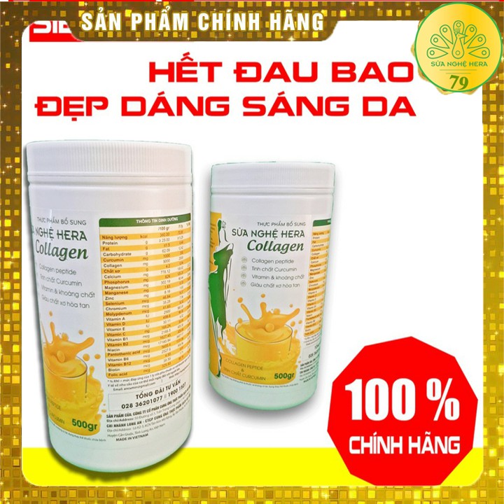 [CHÍNH HÃNG-CAO CẤP ] 2 hộp SỮA NGHỆ HERA COLLAGEN 500gr [FREESHIP] - KHỎE BAO TỬ - ĐẸP DA - SẠCH MỤN - HẾT NÁM - MỜ SẸO | BigBuy360 - bigbuy360.vn
