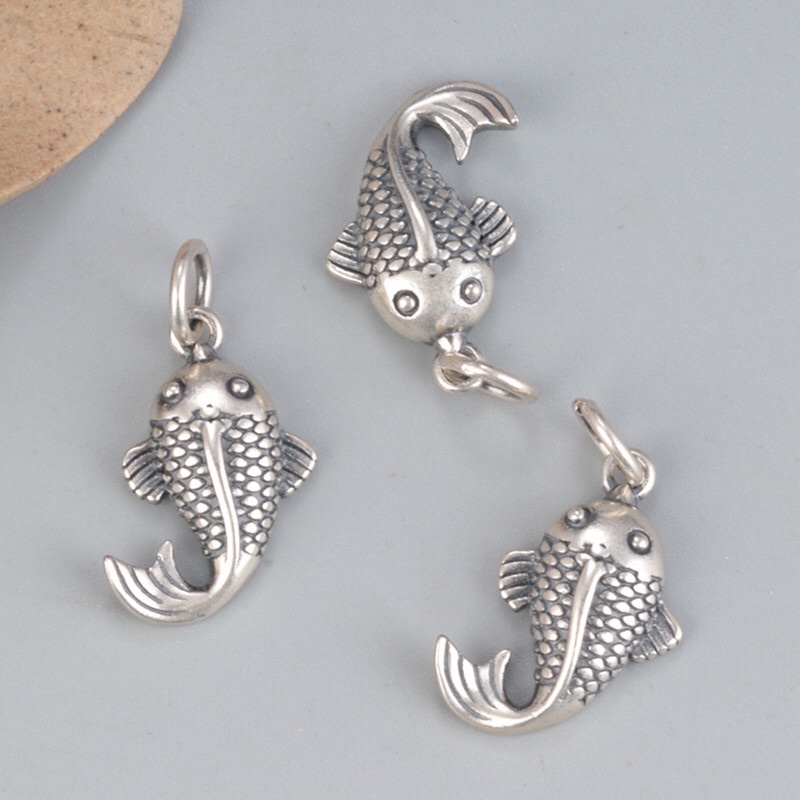 Charm 3D bạc treo con cá - MH791