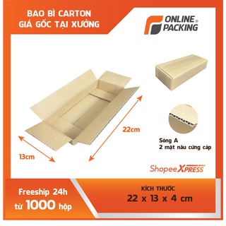 22x13x4 Combo 60 hộp carton đóng hàng [ ốp điện thoại ]