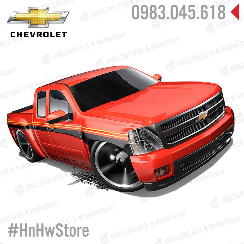 Xe Hot Wheels - Chevy Silverado đồ chơi ô tô mô hình hotwheels