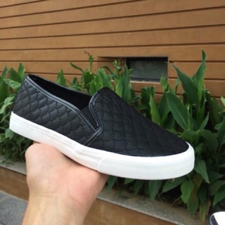 Giày slip on chần chỉ, giày thể thao da cá, giày lười nữ
