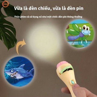 Đèn bin chiếu  hình  cho bé  (80 hình )