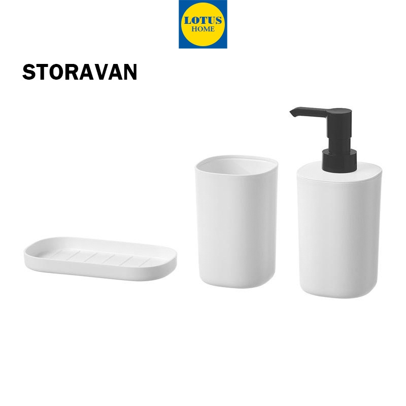 IKEA Bộ 3 phụ kiện nhà tắm Storavan IKEA