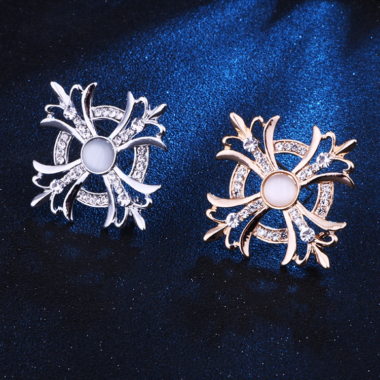 Ghim cài áo EFAN kiểu thánh giá đính đá phong cách cổ điển dành cho nam