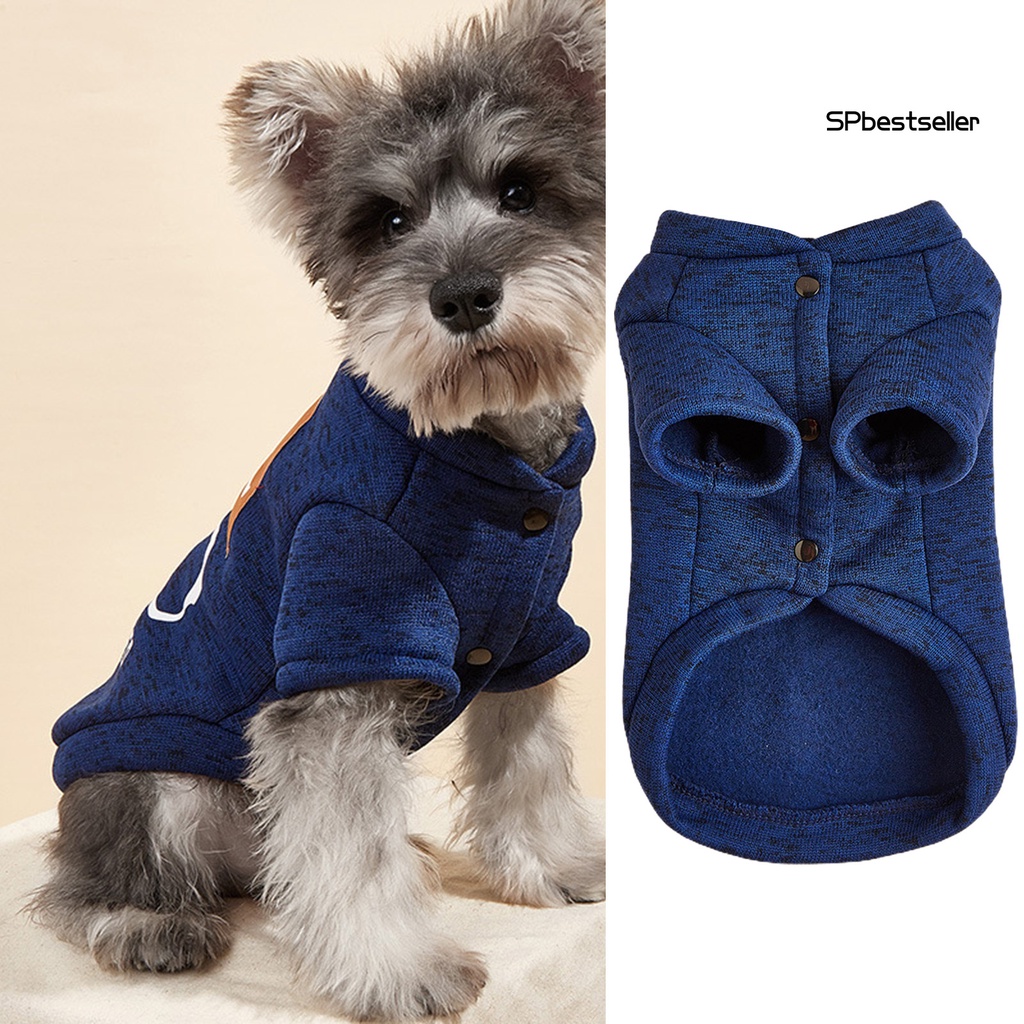 Áo khoác cardigan in chữ giữ ấm thoáng khí thời trang cho thú cưng