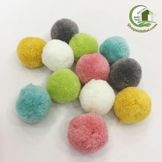 Ba cục bông len nhiều màu - giao màu ngẫu nhiên