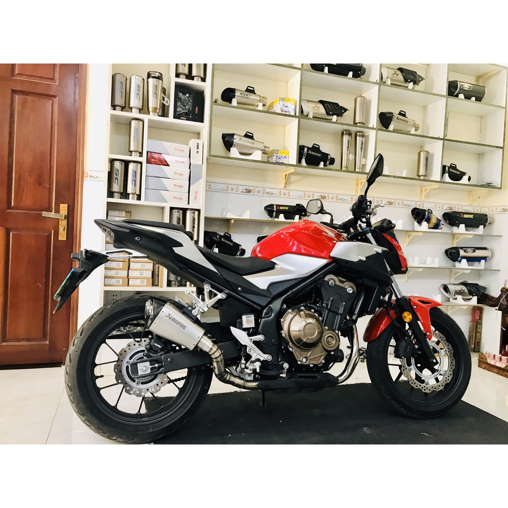 Cổ pô CB500F, 500X, CBR500 Slip on inox 304