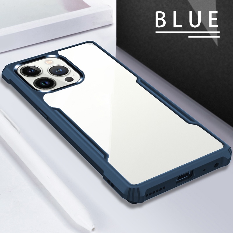 Dành Cho iPhone 13 12 mini 11 Pro Max X Xs XR SE 2022 2020 Hybrid Silicon Mềm Chống Sốc & Ốp điện thoại PC Cứng