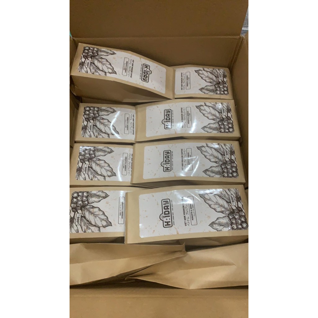 Cafe Hi Day Với Thành Phần Robusta và Arabica Rang Mộc 100% (Gói 500gram) | BigBuy360 - bigbuy360.vn