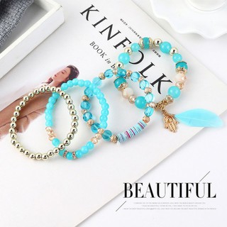 Vòng tay Boho hạt nhỏ - xanh lam