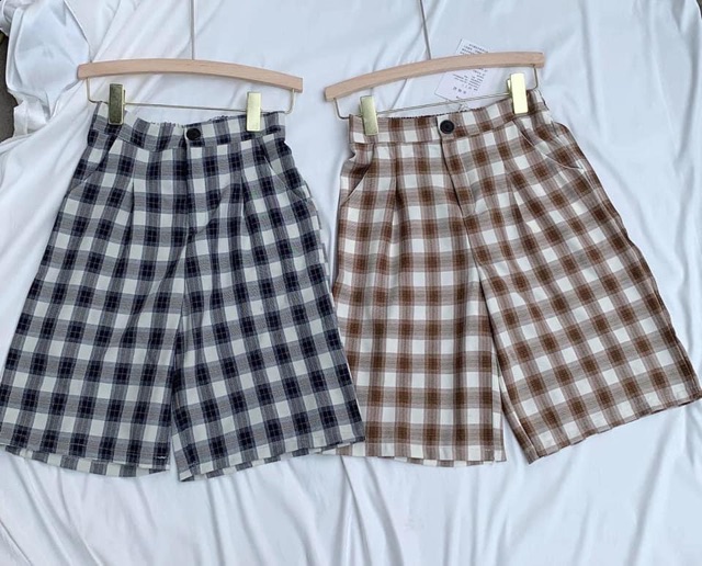 Xả lỗ quần ngố kẻ