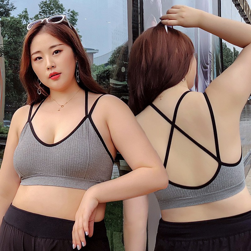 Áo Bra Big Size Gân Tăm Lưng Đan Chéo - REQUANE