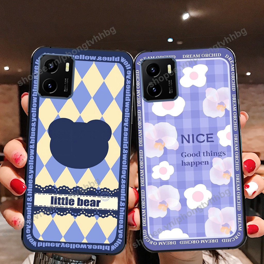 Ốp lưng Vivo Y15s - Vivo Y15a in mẫu gấu thể thao , smile mặt cười cực cute