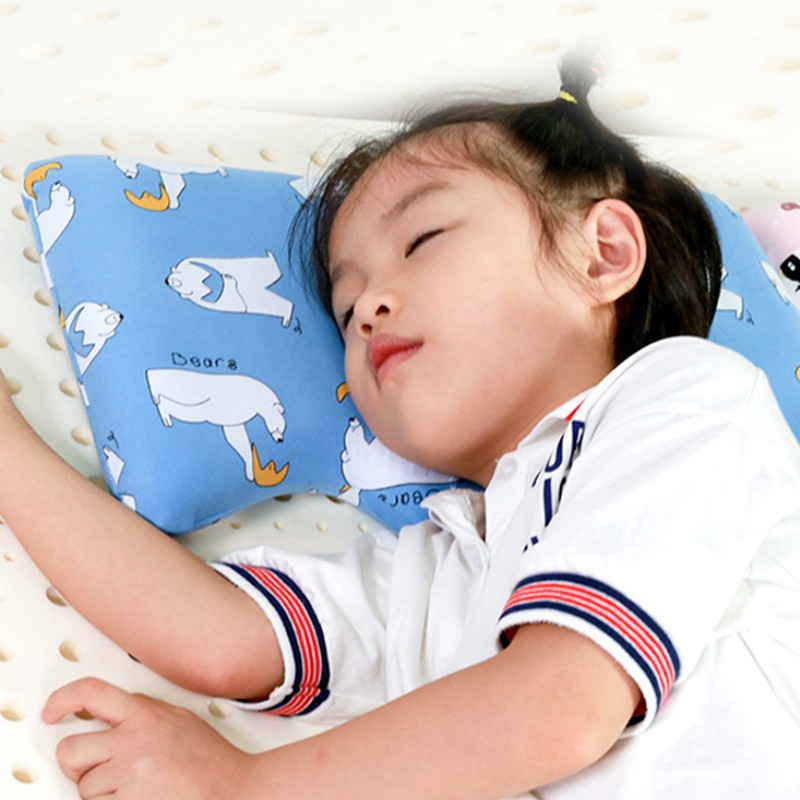 Gối ngủ vải cotton họa tiết hoạt hình dễ thương cho bé