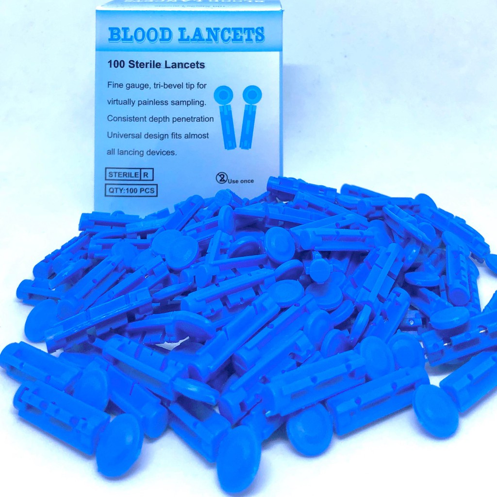 ✅ Kim Thử Đường Huyết- Blood Lancet (Tròn 4 Cạnh) (Hộp 100 Kim) -VT0810