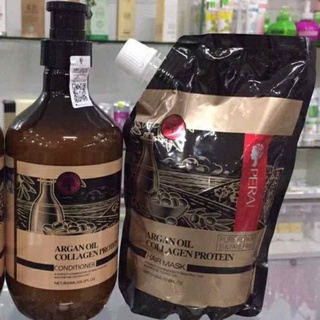 Dầu Hấp Phục Hồi Tóc Hư Tổn Pera Collagen 500ml – Túi Cao Cấp Dưỡng Mượt, Chống Xơ Rối