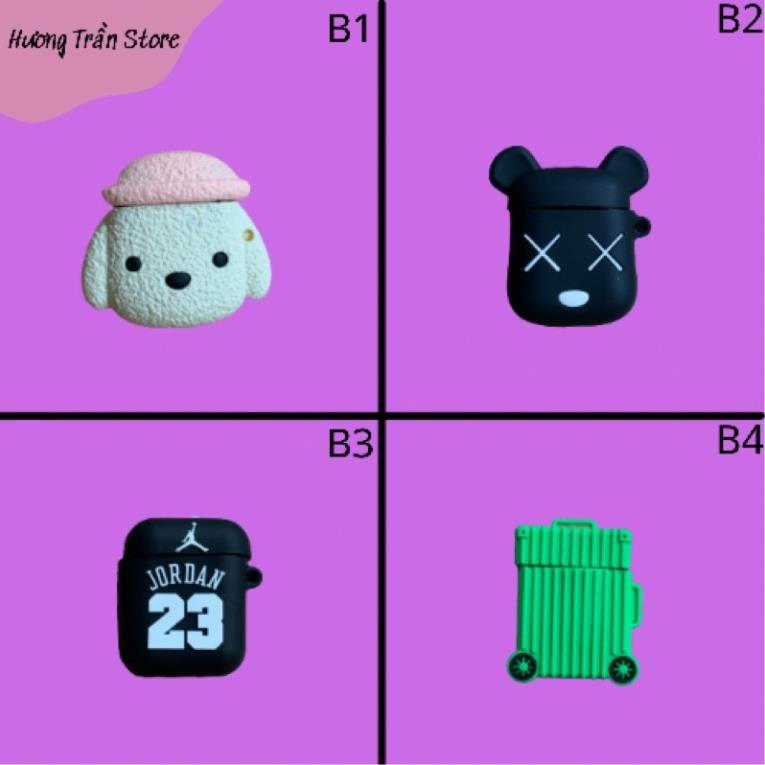Vỏ Bao Airpod 1 - Airpod 2 silicon dầy   Mẫu Hót trend -  Đựng tai nghe không dây i11 i12 i18 ...TẶNG KÈM MÓC