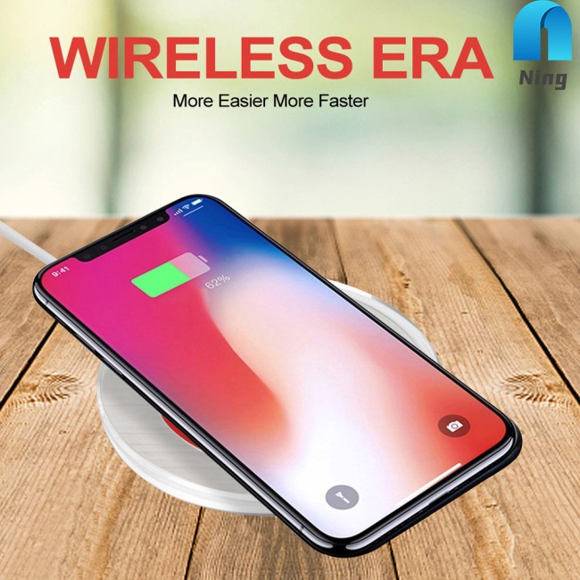 Đế Sạc Không Dây Siêu Mỏng Hình Tròn Cho Samsung Galaxy S9 Note Edge iPhone Xiaomi Huawei