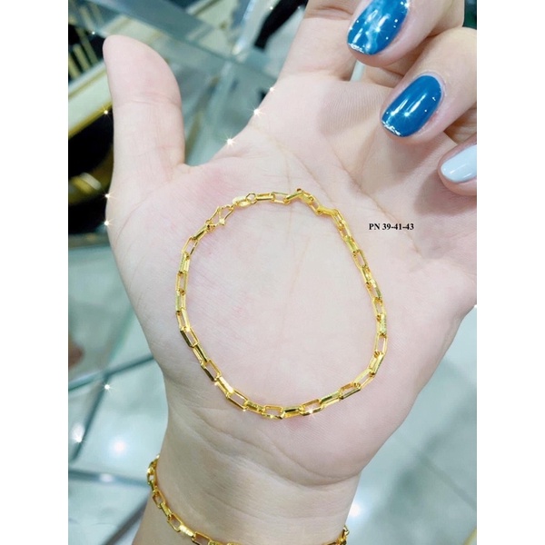 Lắc tay nữ kiểu đốt trúc vàng 10kara