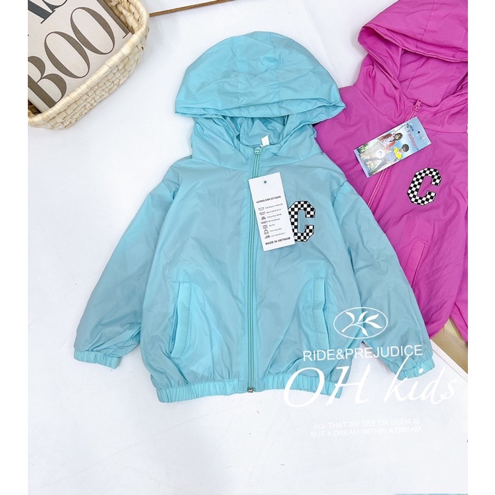 Áo khoác gió 2 lớp cho bé 10-22kg
